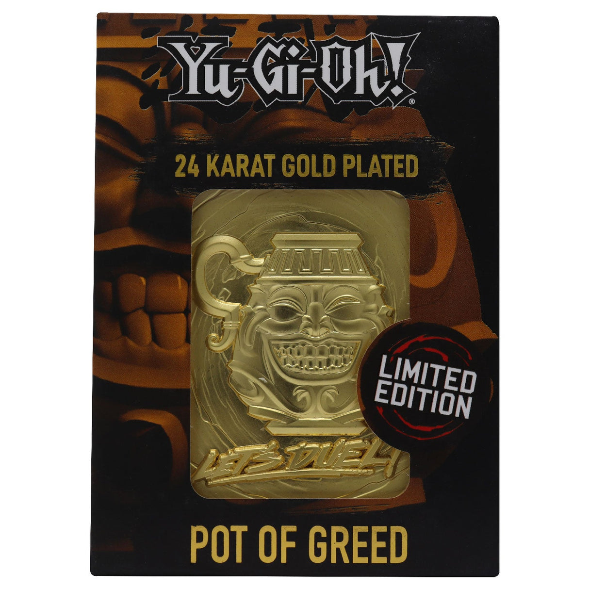 Yu-Gi-Oh! Limited Edition 24k Gold Plated Pot of Greed Metal Card