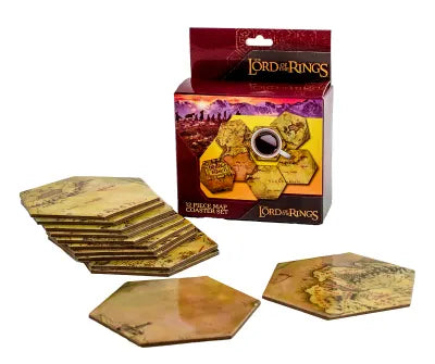 The Lord of the Rings Middle Earth Hex Map Coasters