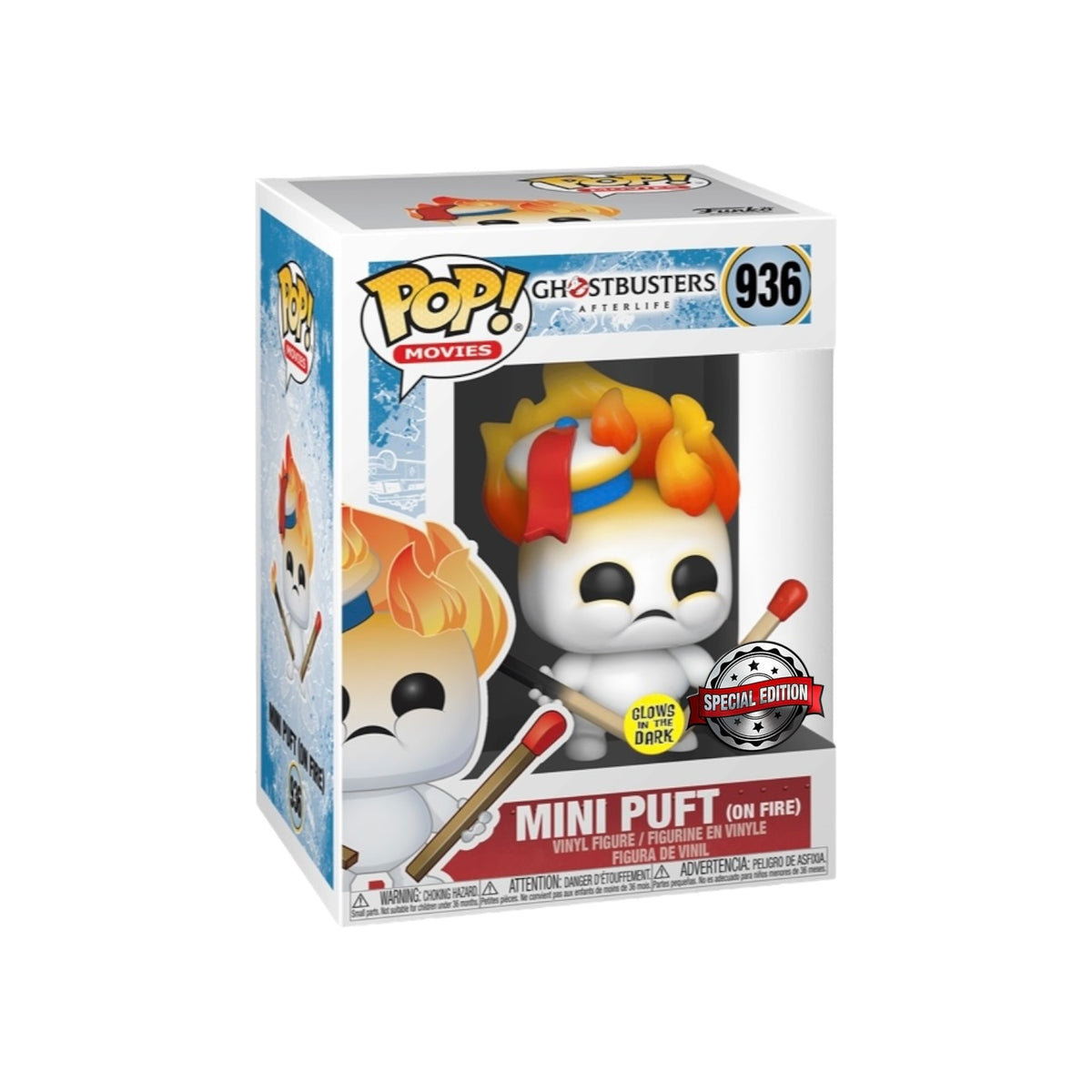 Ghostbusters Afterlife Mini Puft (On Fire) (Glow in the Dark) Funko Pop! Vinyl Figure #936
