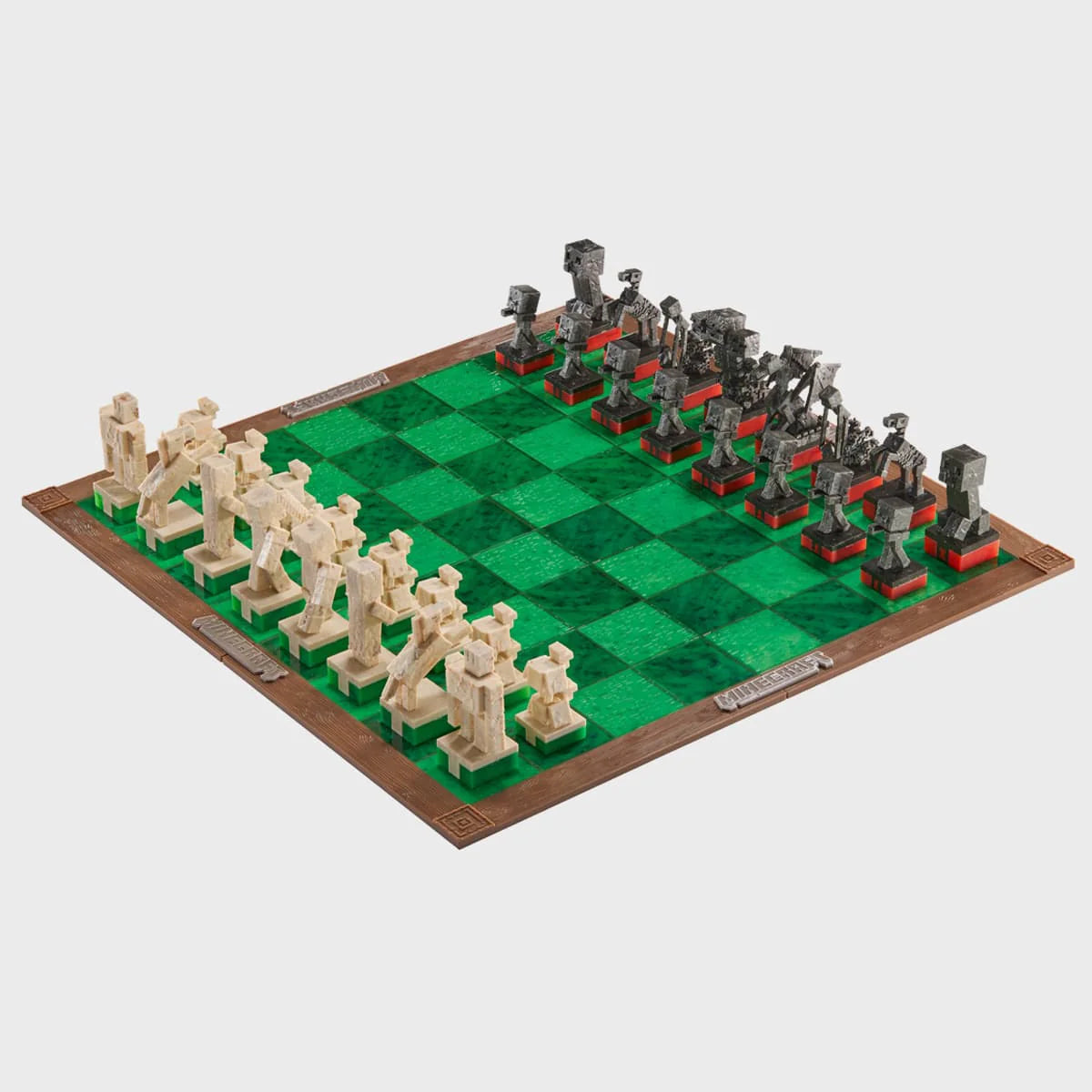 Minecraft Chess Set Overworld Heroes Vs. Hostile Mobs