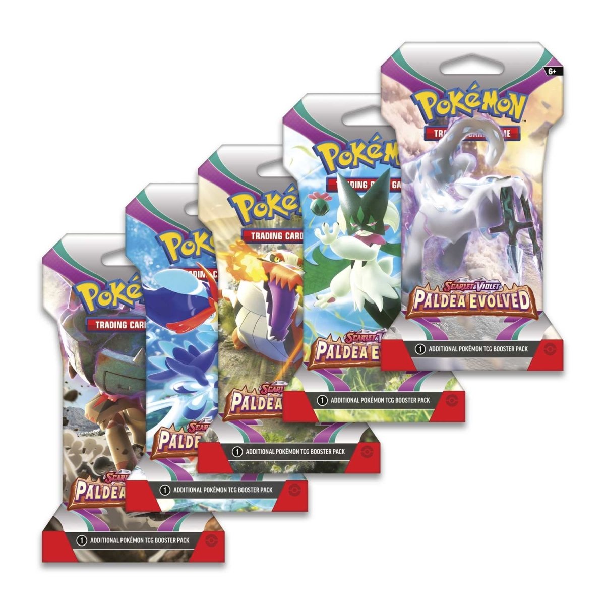 Pokemon TCG: Scarlet & Violet Paldea Evolved Sleeved Single Booster Pack Display