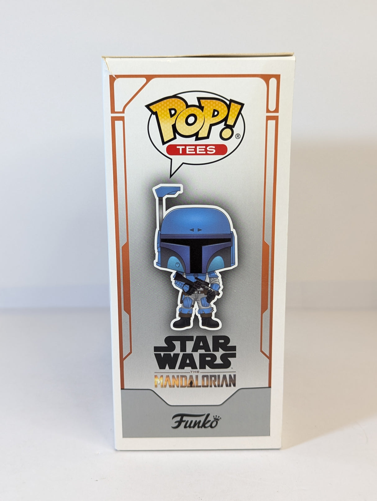 Star Wars The Mandalorian Death Watch Mandalorian (No Stripes) Funko Pop! Vinyl Figure & T-Shirt (Large) Set