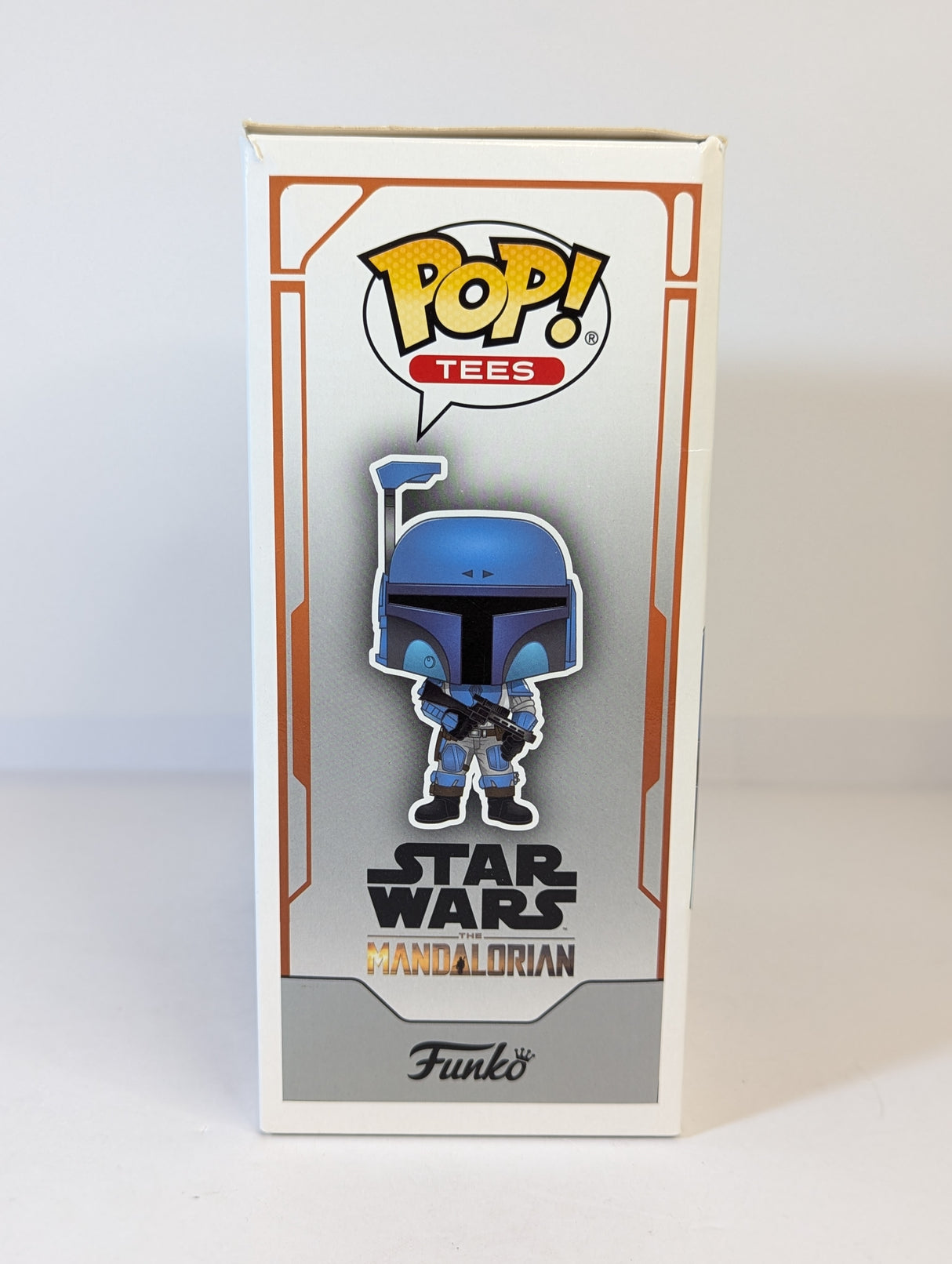 Star Wars The Mandalorian Death Watch Mandalorian (No Stripes) Funko Pop! Vinyl Figure & T-Shirt (Large) Set