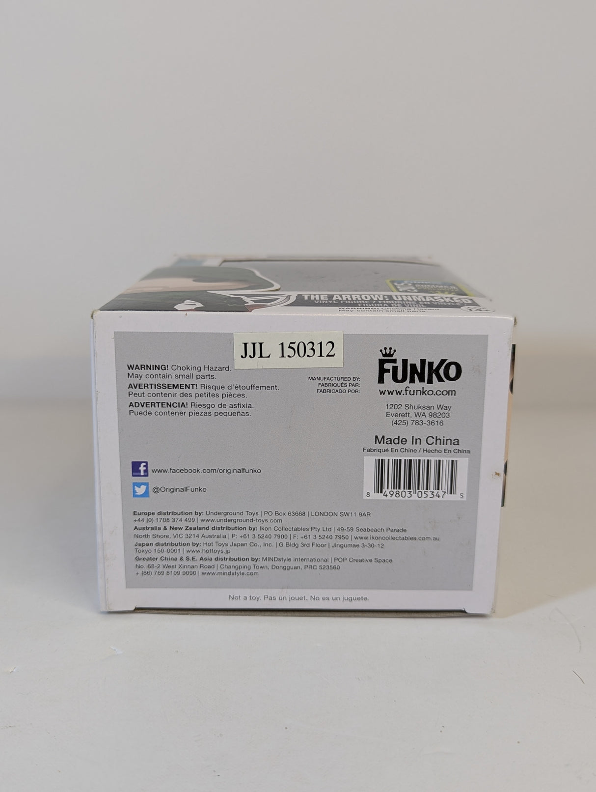 DC Comics Arrow The TV Series The Arrow Unmasked Funko Pop! Vinyl Figure #208