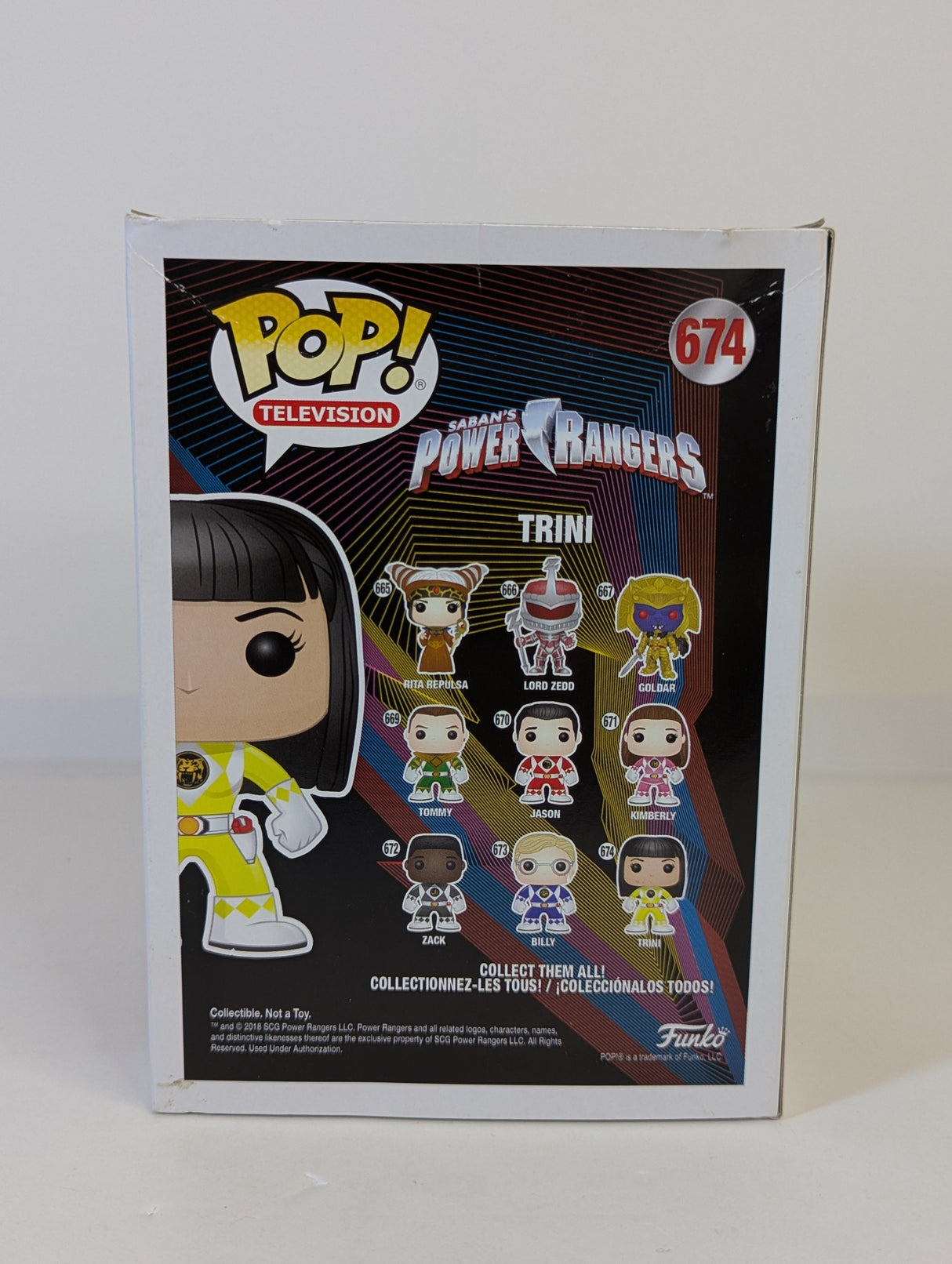 Power Rangers Trini (Yellow Ranger) (No Helmet) Funko Pop! Vinyl Figure #674