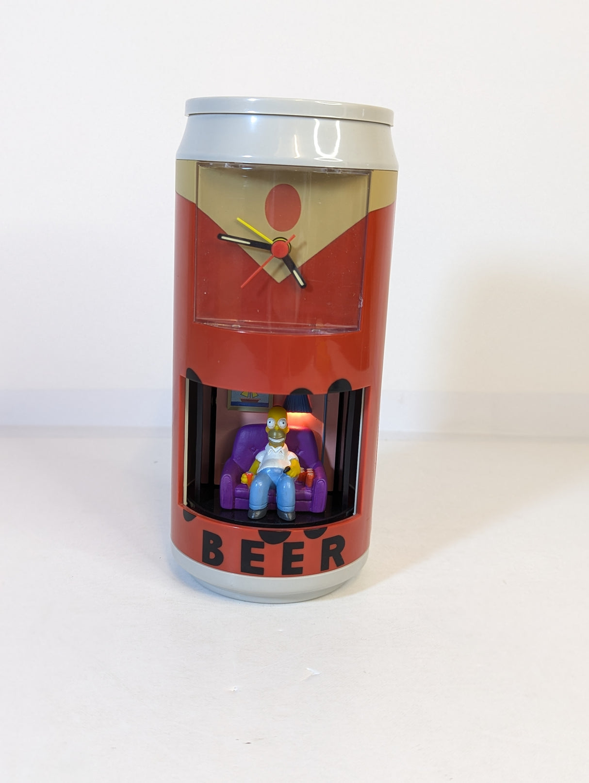 The Simpsons Homer Duff Beer Can Light Up Musical Alarm Clock