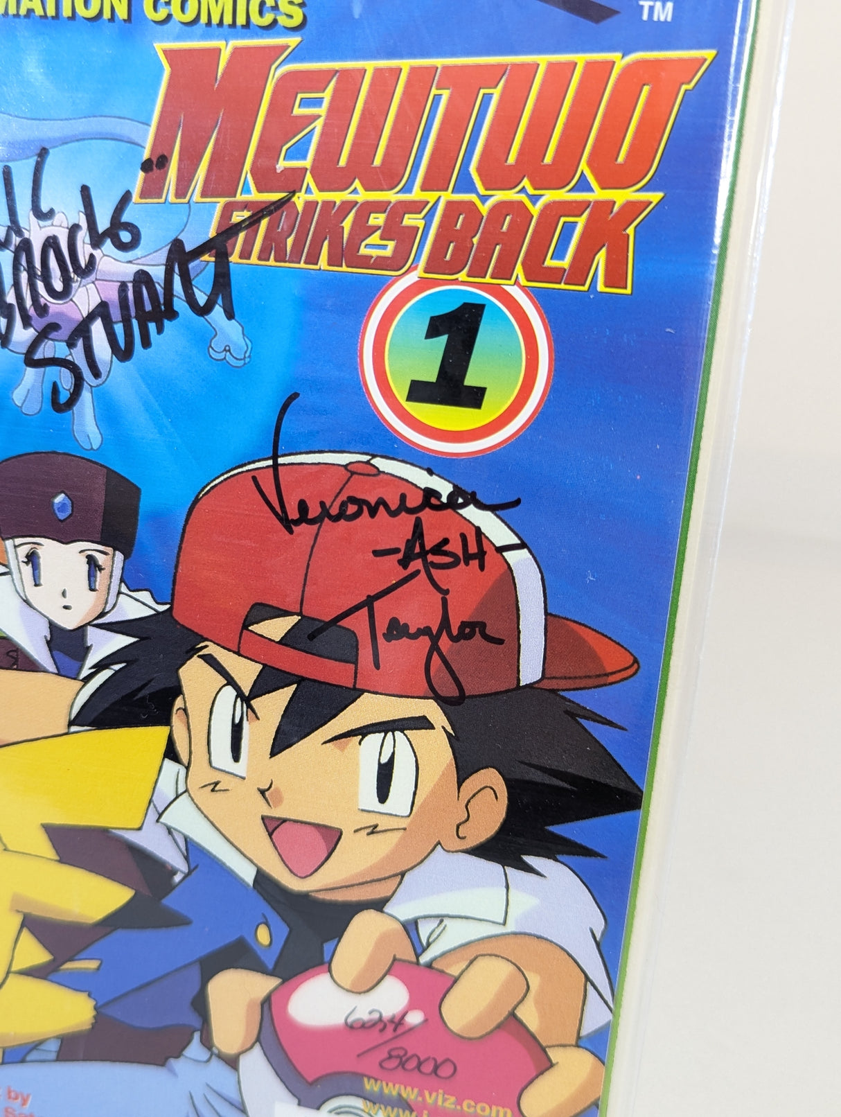Pokemon The First Movie Mewtwo Strikes Back Comic Bundle Signed By Veronica Taylor, Rachael Lillis & Eric Stuart
