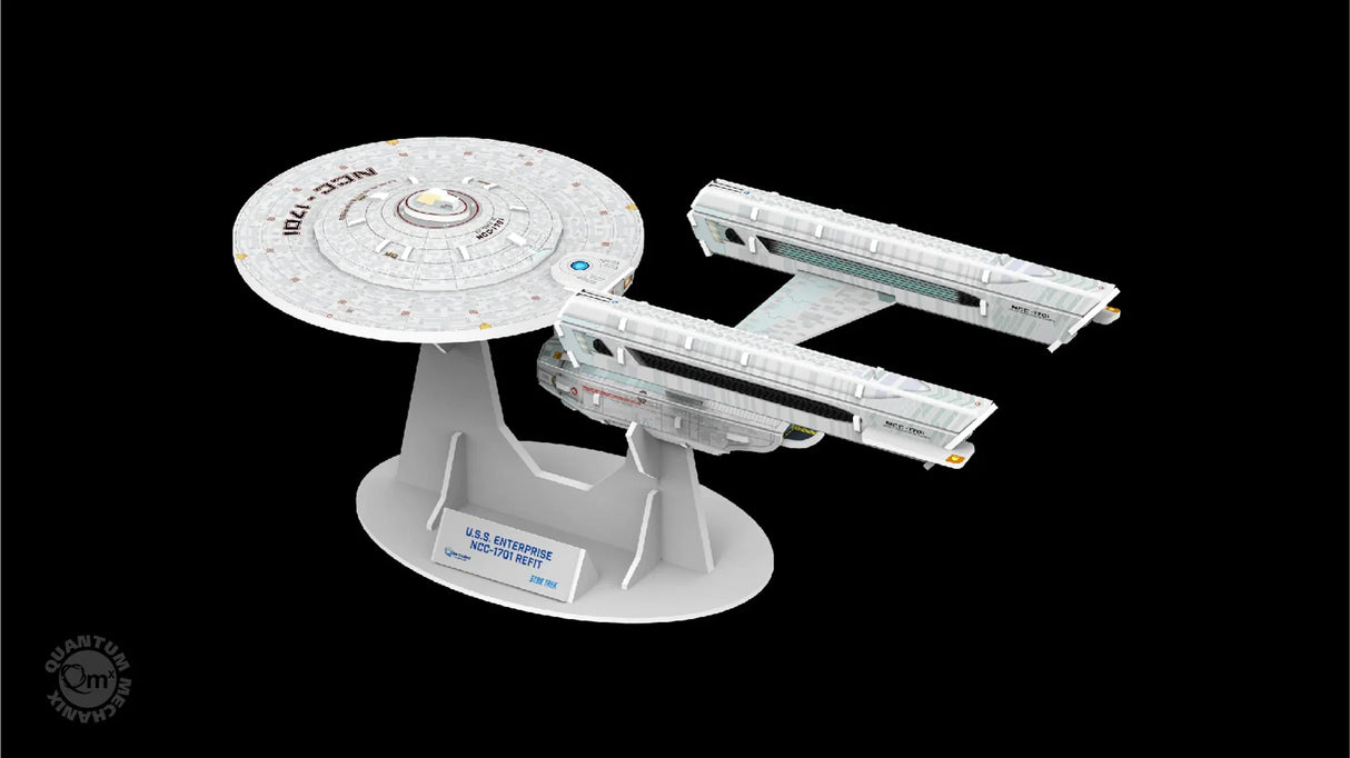 Star Trek USS Enterprise NCC-1701 Refit Qraftworks Puzzlefleet 3D Model Kit