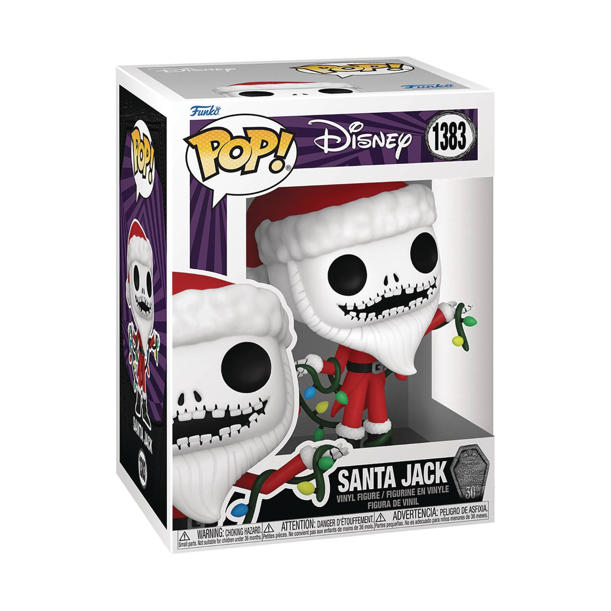Disney The Nightmare Before Christmas 30 Anniversary Santa Jack Funko Vinyl Figure