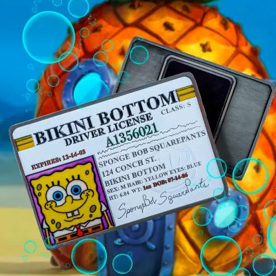 SpongeBob SquarePants Driving License Metal Replica Magnet