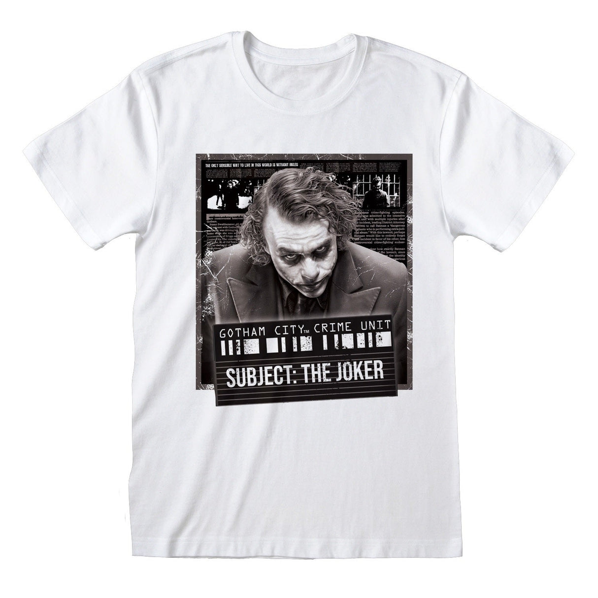The Dark Knight Joker Mug Shot Unisex T-Shirt