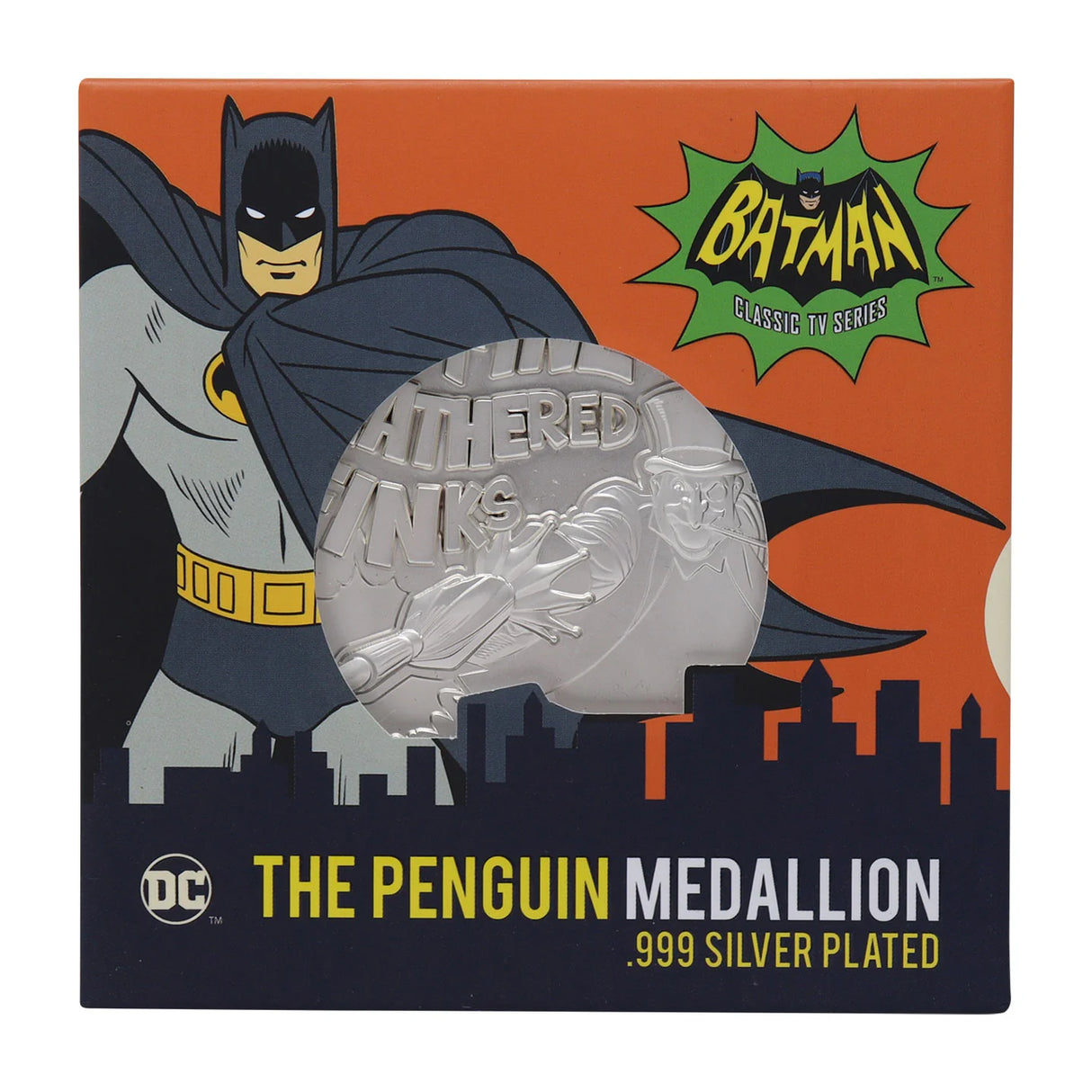 DC Comics Batman The Penguin Limited Edition .999 Silver Plated Medallion