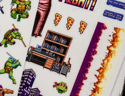 Teenage Mutant Ninja Turtles Retro Arcade Game Fridge Magnets