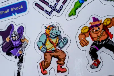 Teenage Mutant Ninja Turtles Retro Arcade Game Fridge Magnets
