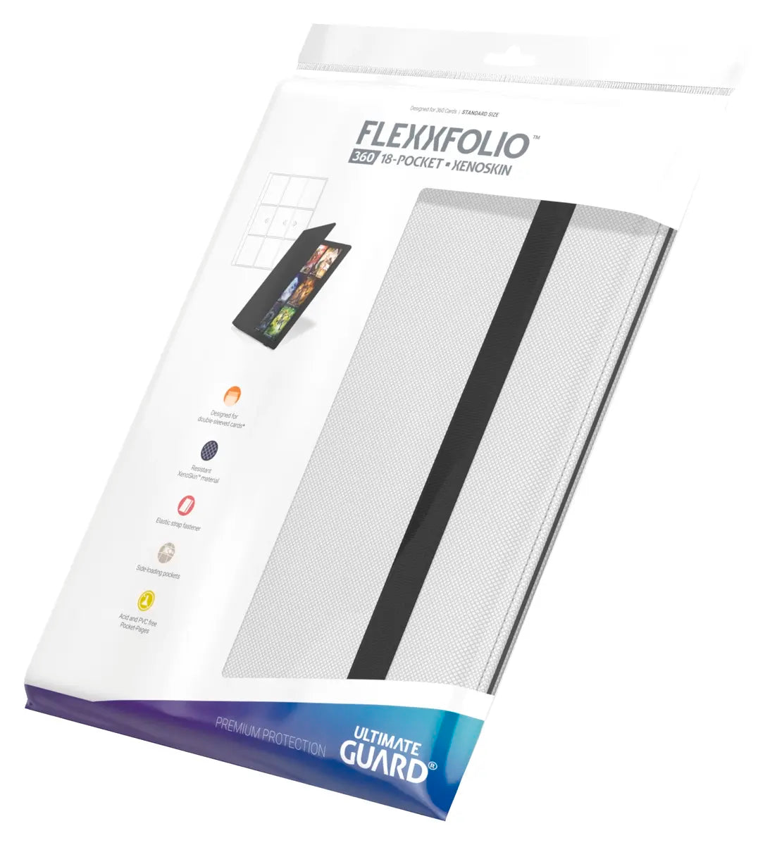 Ultimate Guard Flexxfolio Xenoskin Trading Card Binder (White) (18-Pocket/360 Card Capacity)