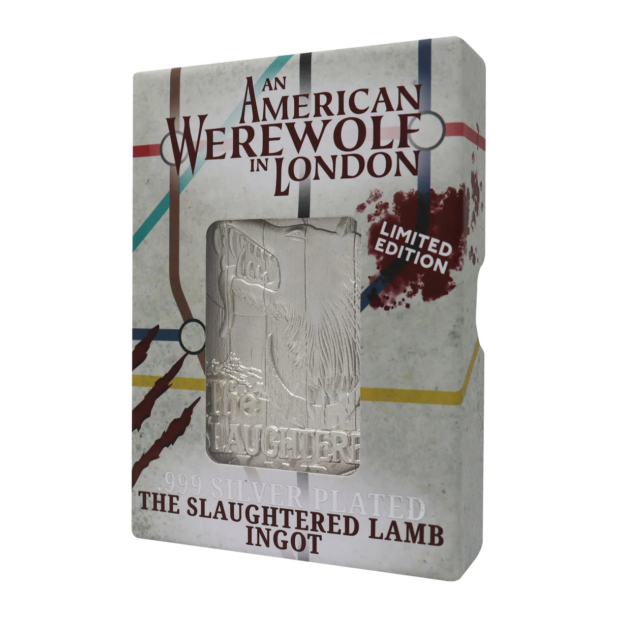 An American Werewolf in London Limited Edition .999 Silver Plated Scaled Replica Pub Sign