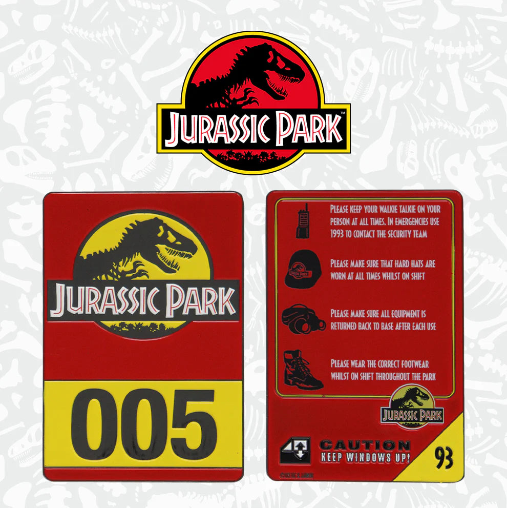 Jurassic Park 30th Anniversary Limited Edition Vehicle I.D Replica Ingot