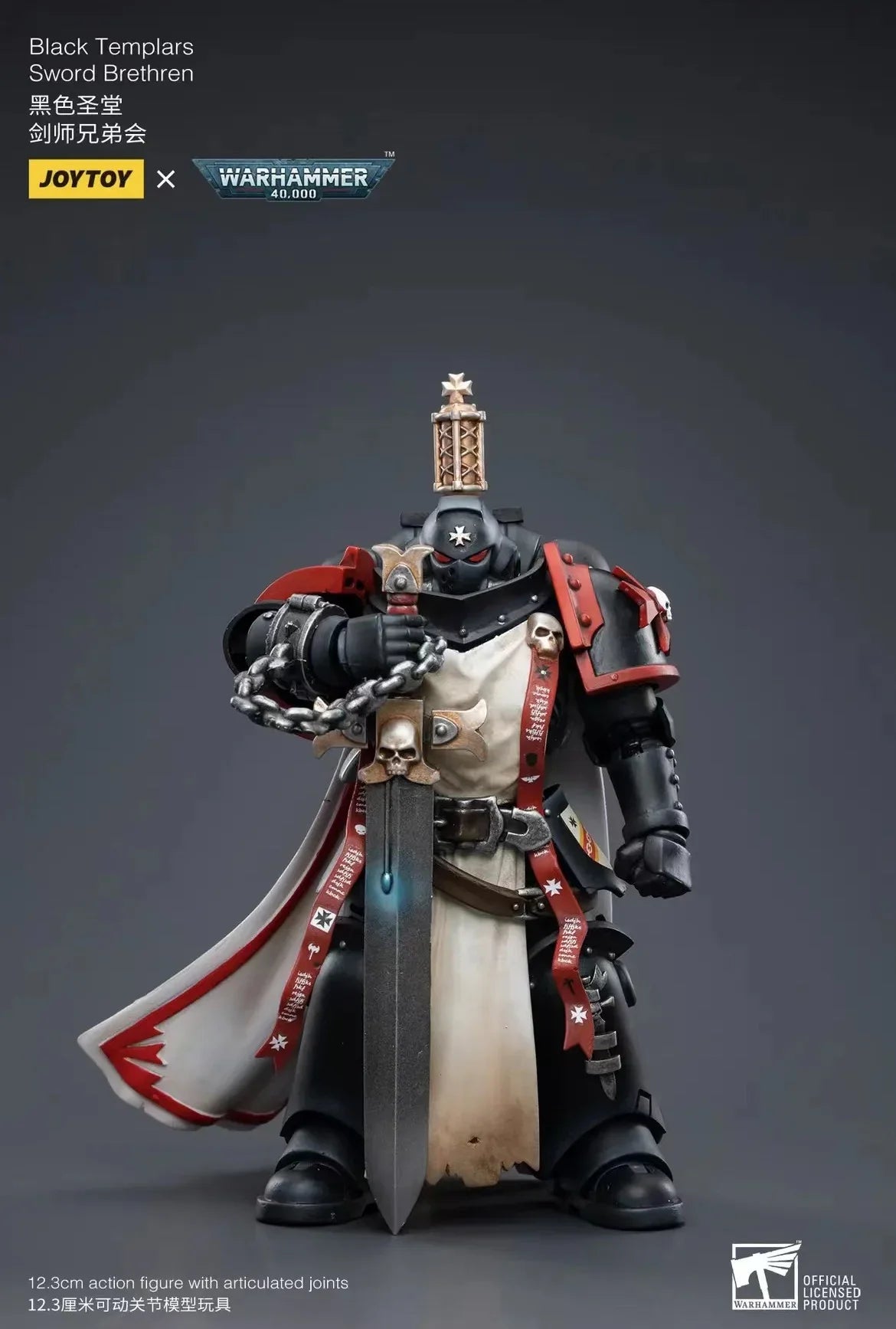 Warhammer 40K Black Templars Primaris Sword Brethren Eberwulf 1/18 Scale Figure