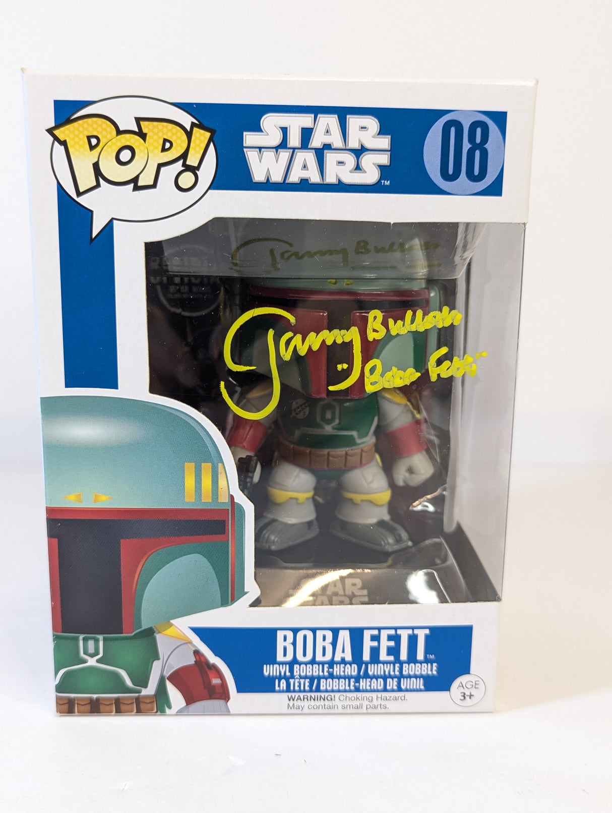 Star Wars Boba Fett Funko Pop! Vinyl Figure #08 Signed by Jeremy Bulloch