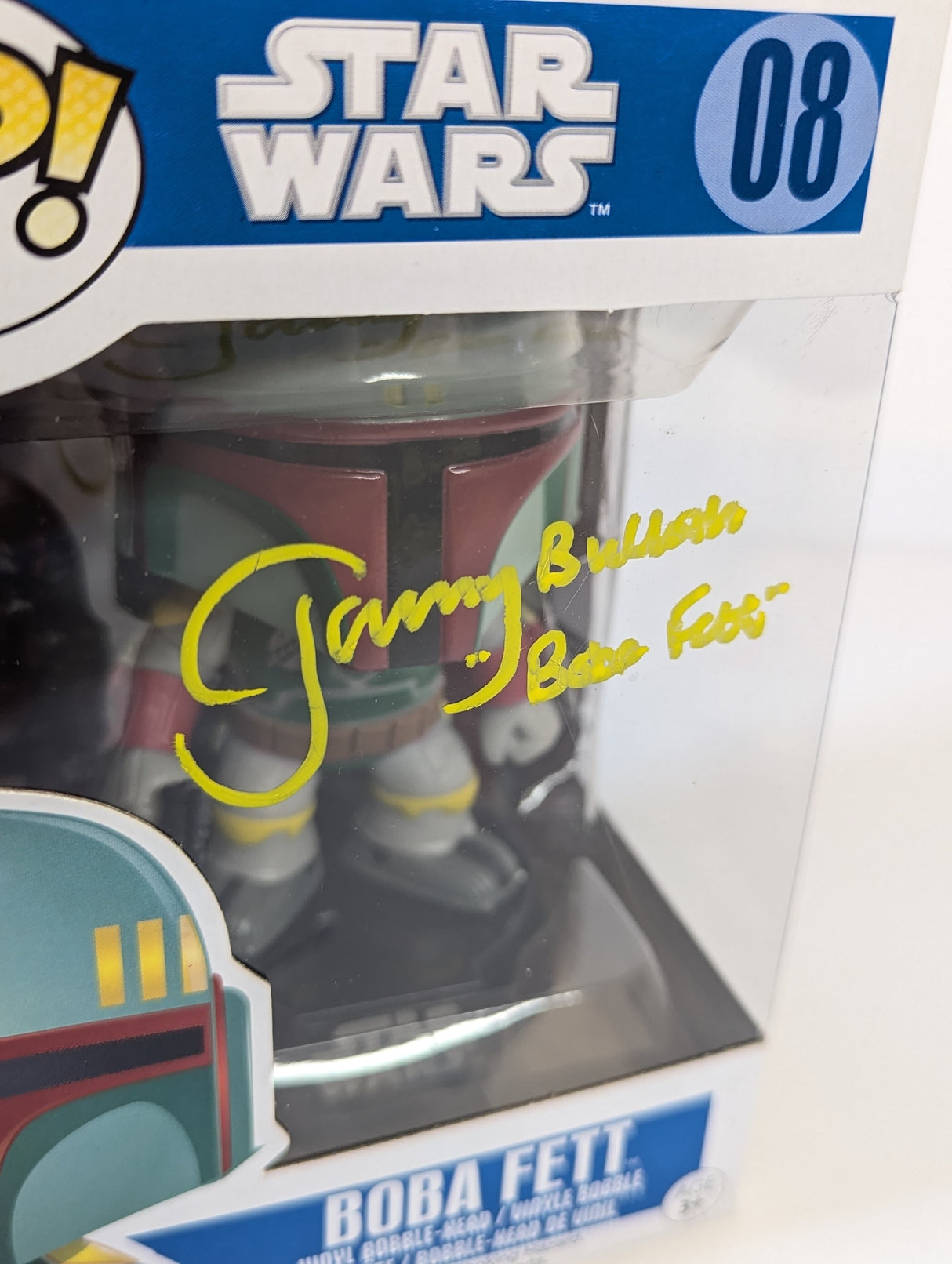 Star Wars Boba Fett Funko Pop! Vinyl Figure #08 Signed by Jeremy Bulloch