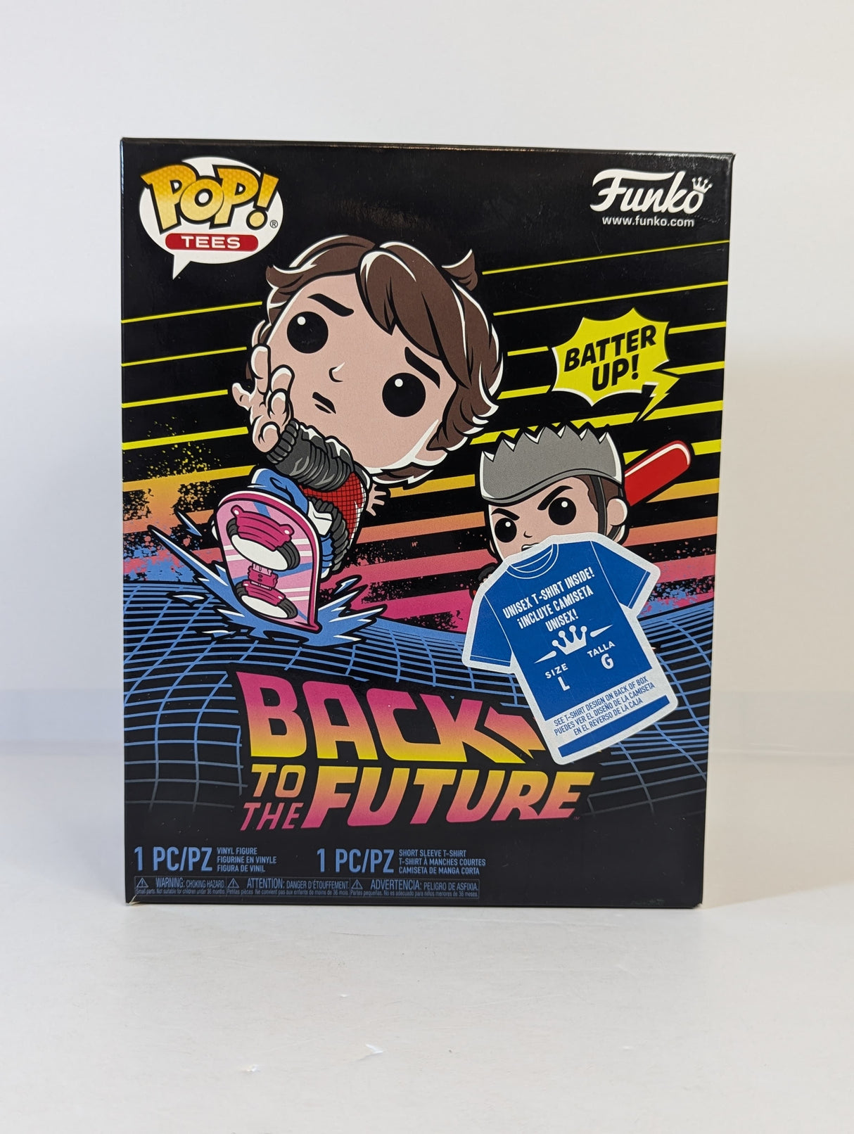 Back to the Future Marty McFly (With Hoverboard) Funko Pop! Vinyl Figure & T-Shirt (Large) Set