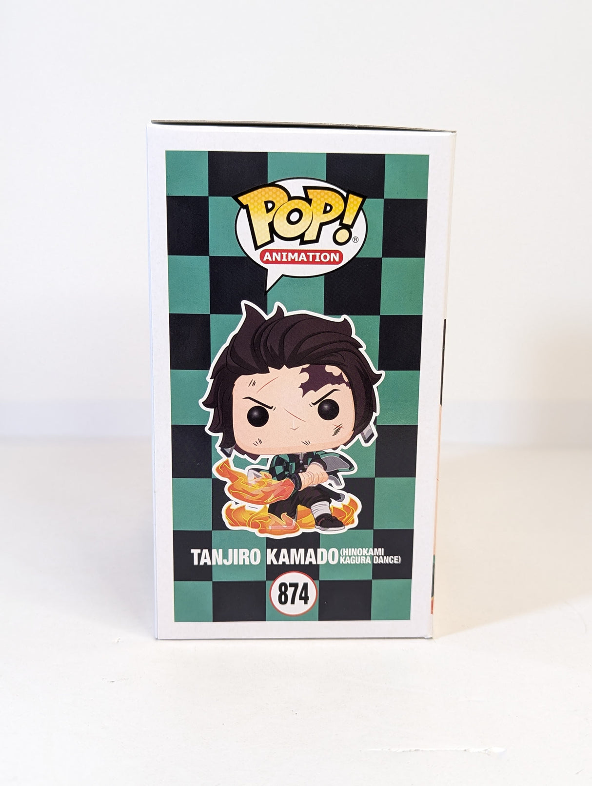 Demon Slayer Tanjiro Kamado (Hinokami Kagura Dance) Funko Pop! Vinyl Figure #874 Signed by Zach Aguilar