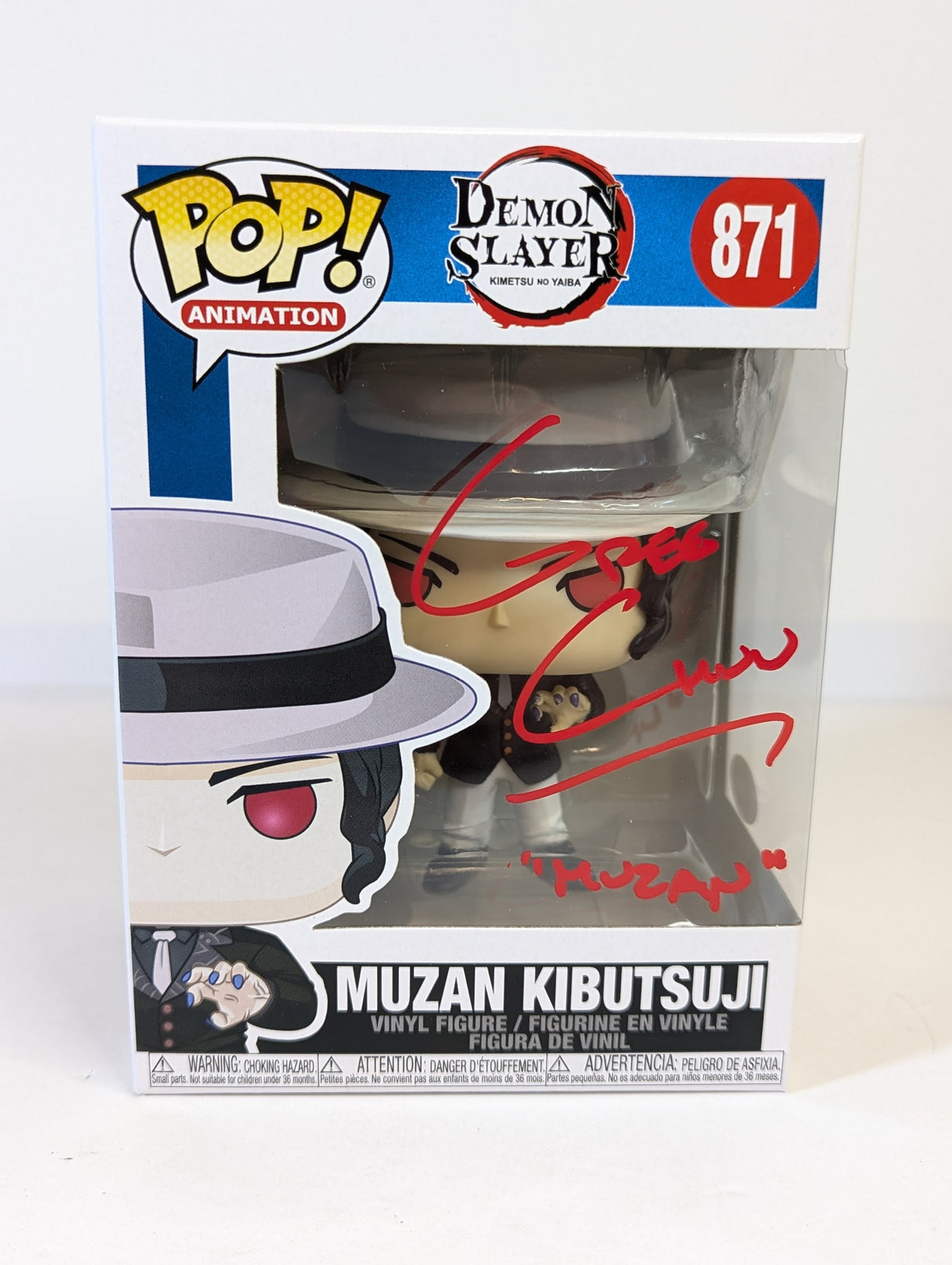 Demon Slayer Muzan Kibutsuji Funko Pop! Vinyl Figure #871 Signed by Greg Chun