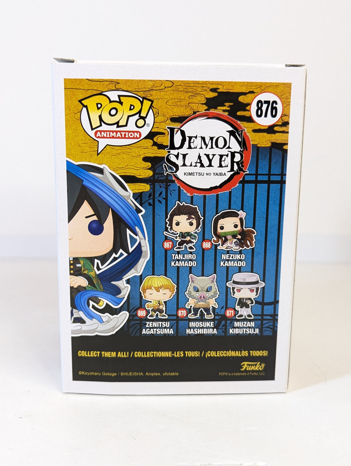 Demon Slayer Giyu Tomioka Funko Pop! Vinyl Figure #876 Signed by Johnny Yong Bosch