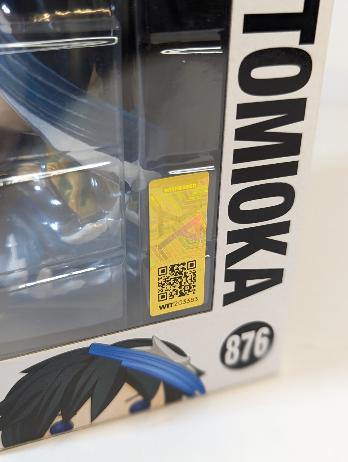 Demon Slayer Giyu Tomioka Funko Pop! Vinyl Figure #876 Signed by Johnny Yong Bosch