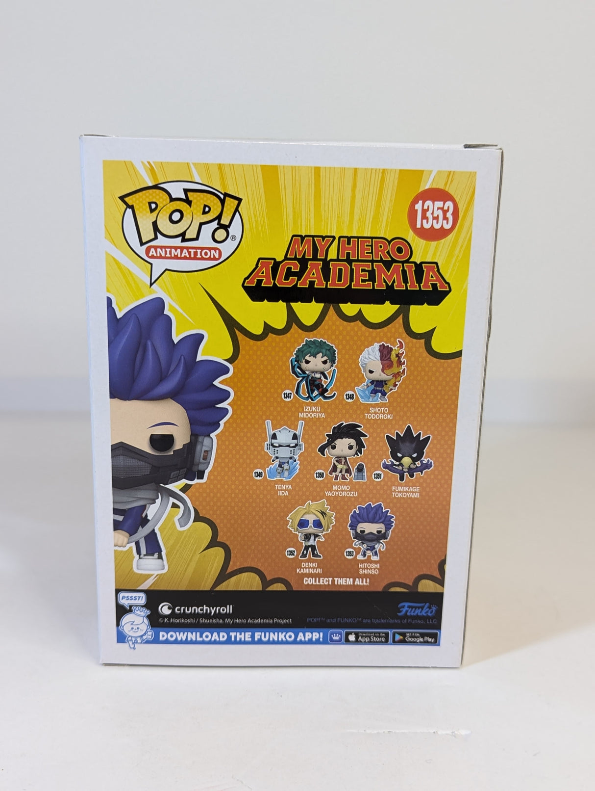 My Hero Academia Hitoshi Shinso Funko Pop! Vinyl Figure #1353 Signed by Jarrod Greene