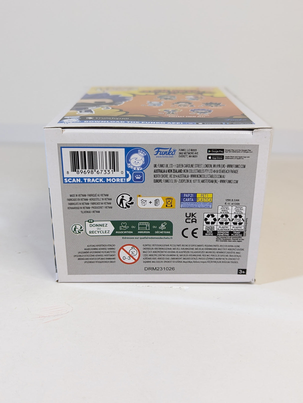 My Hero Academia Hitoshi Shinso Funko Pop! Vinyl Figure #1353 Signed by Jarrod Greene