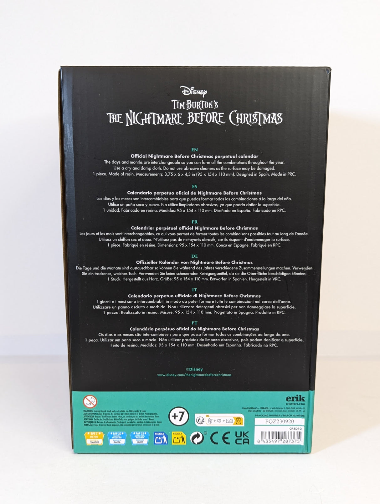 The Nightmare Before Christmas 3D Perpetual Calendar