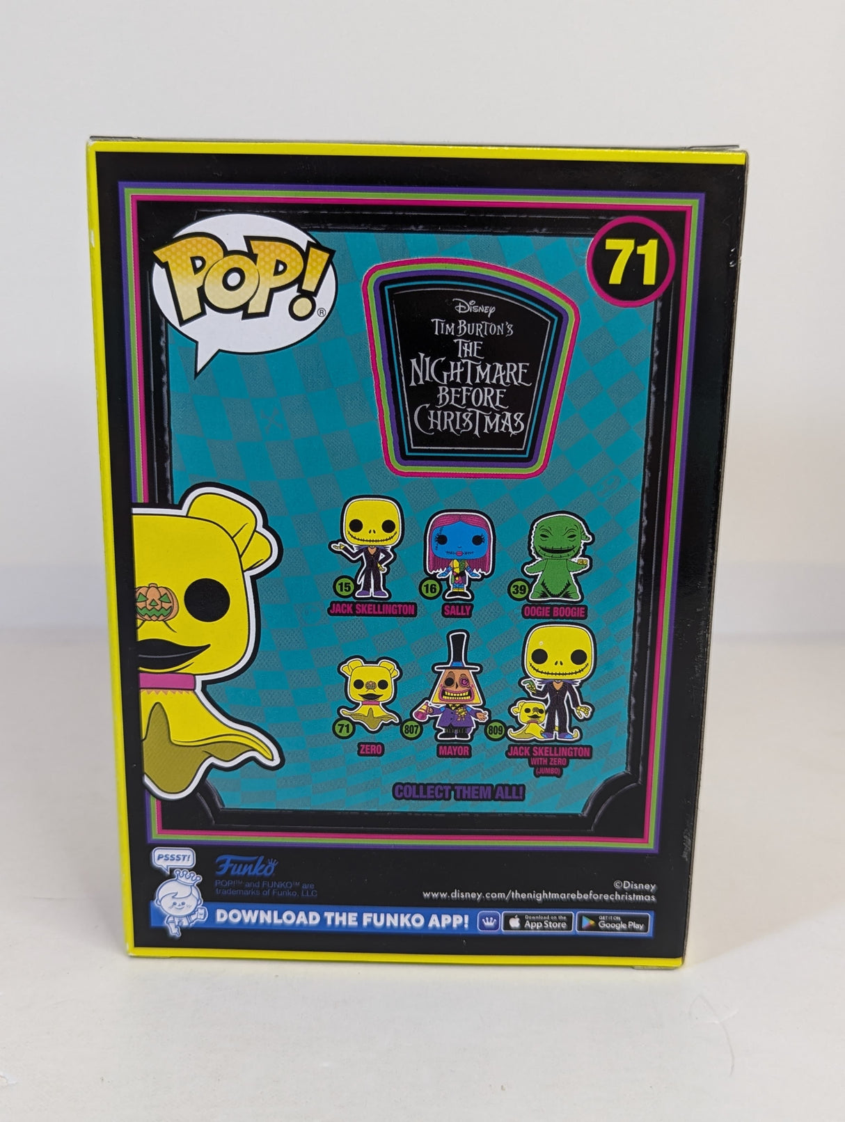 The Nightmare Before Christmas Zero (Blacklight) Funko Pop! Vinyl Figure #71