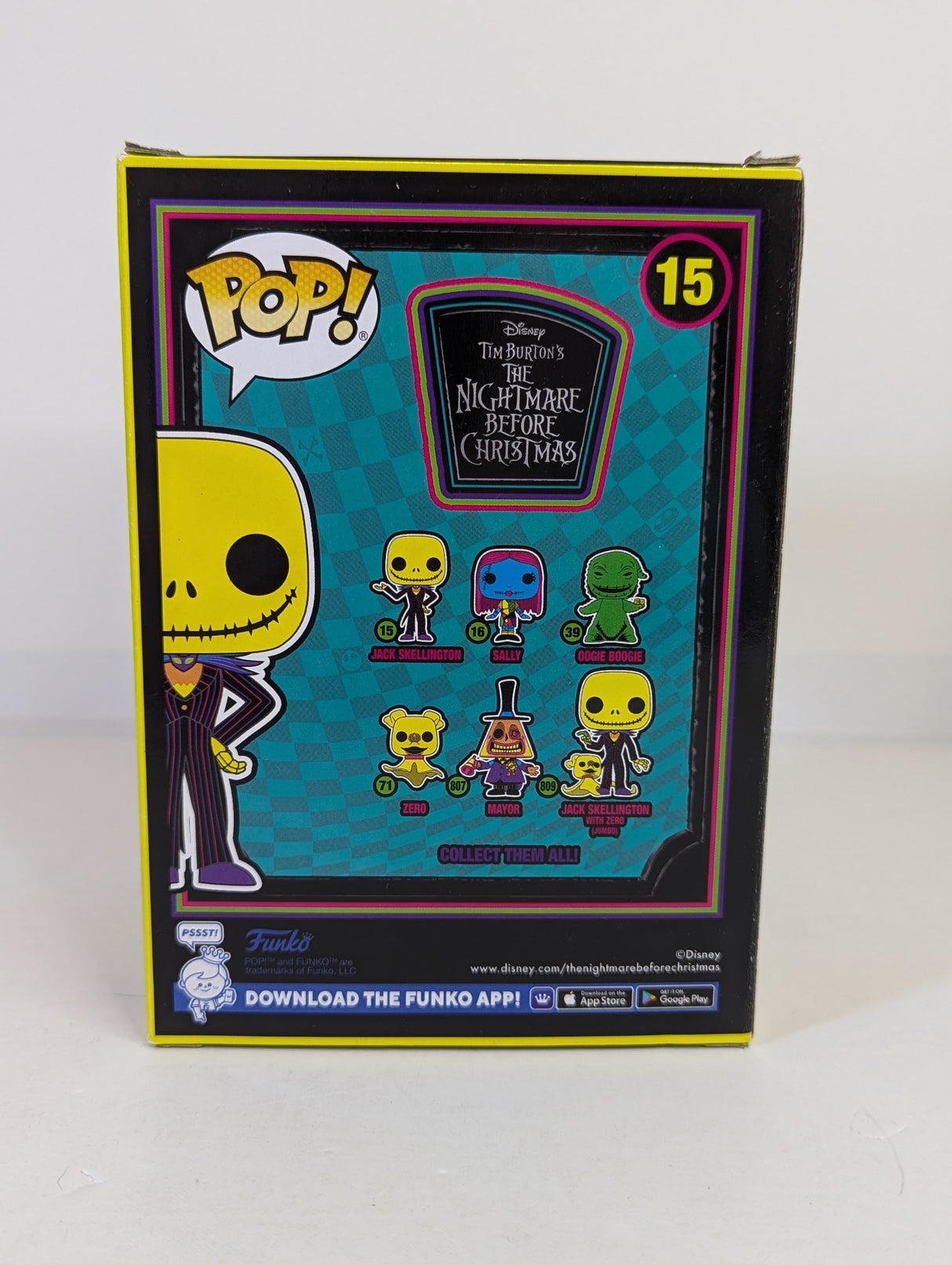 The Nightmare Before Christmas Jack Skellington (Blacklight) Funko Pop! Vinyl Figure #15