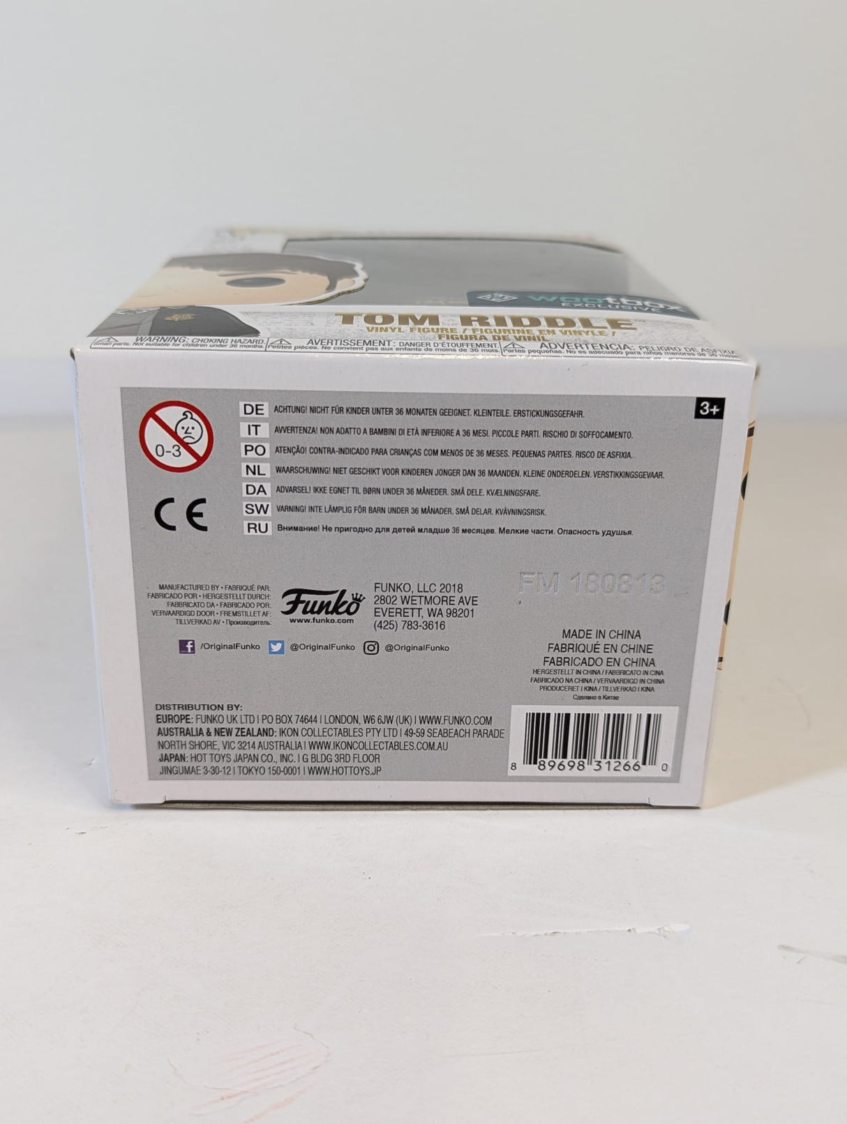 Harry Potter Tom Riddle (Sepia) (Wootbox Exclusive) Funko Pop! Vinyl Figure #60