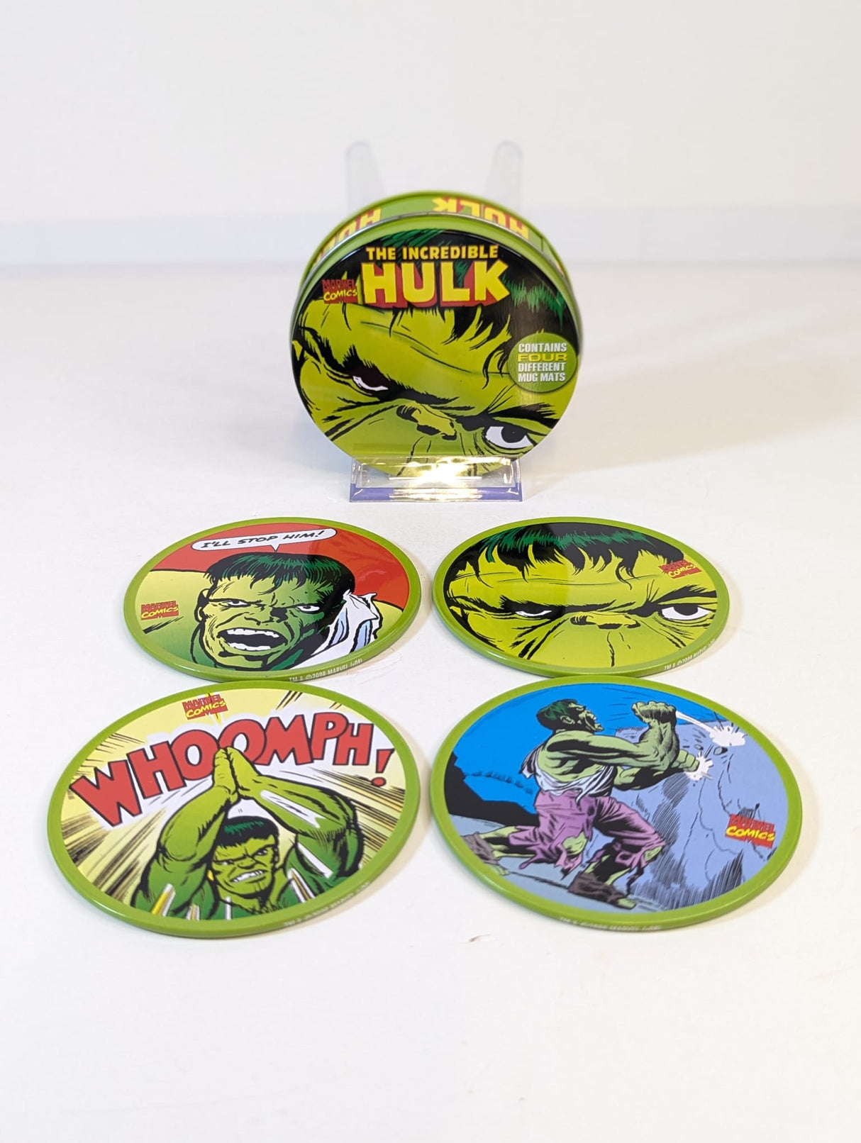 Marvel The Incredible Hulk Set of 4 Metallic Coasters