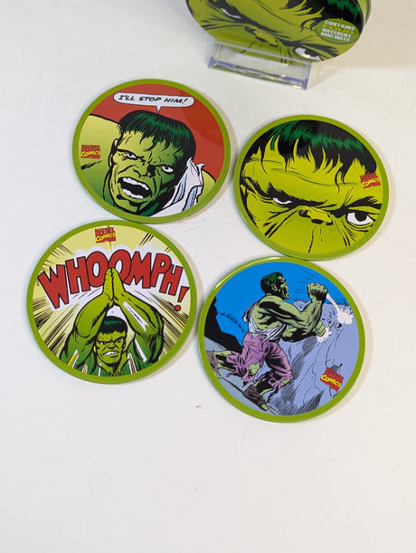 Marvel The Incredible Hulk Set of 4 Metallic Coasters