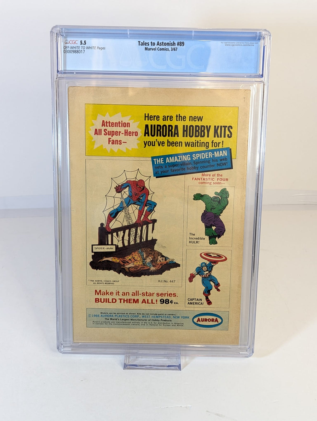 Marvel Comics Tales to Astonish #89 CGC Graded 5.5