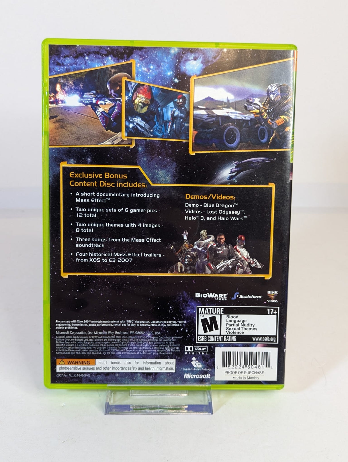 Mass Effect Pre-Order Exclusive Bonus Content Disc Xbox 360 (NTSC)