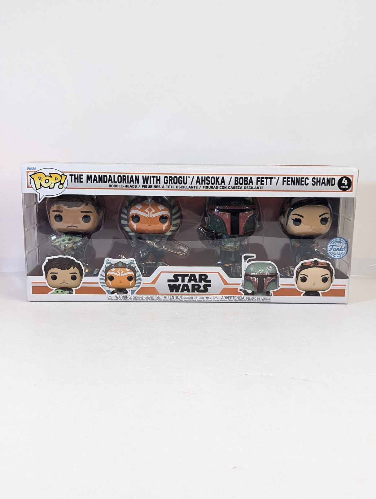 Star Wars The Mandalorian With Grogu, Ahsoka, Boba Fett & Fennec Shand Funko Pop! Vinyl Figure 4-Pack