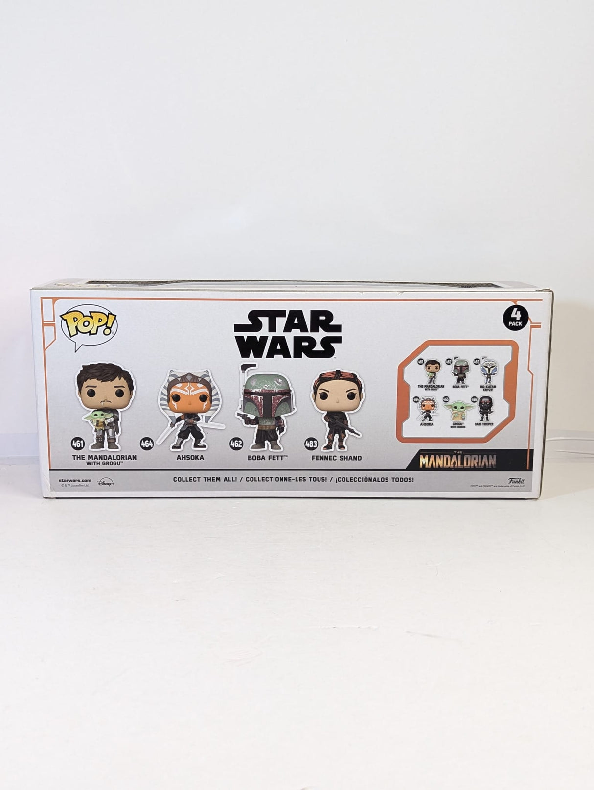 Star Wars The Mandalorian With Grogu, Ahsoka, Boba Fett & Fennec Shand Funko Pop! Vinyl Figure 4-Pack