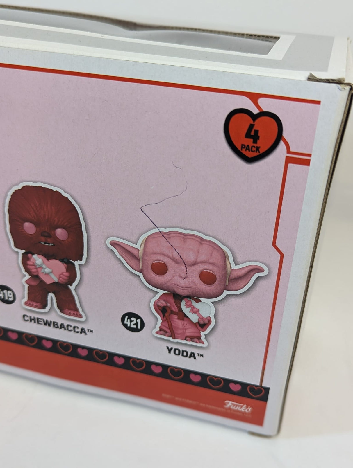 Star Wars Darth Vader, Stormtrooper, Chewbacca & Yoda (Diamond Collection) (Valentine's Edition) Funko Pop! Vinyl Figure 4-Pack