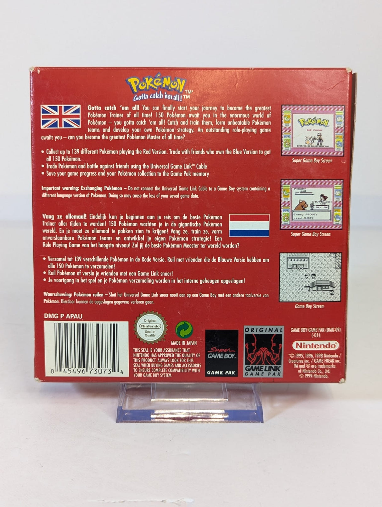 Pokemon Red (1998) Game Boy (Complete With Box, Manual & Inserts)