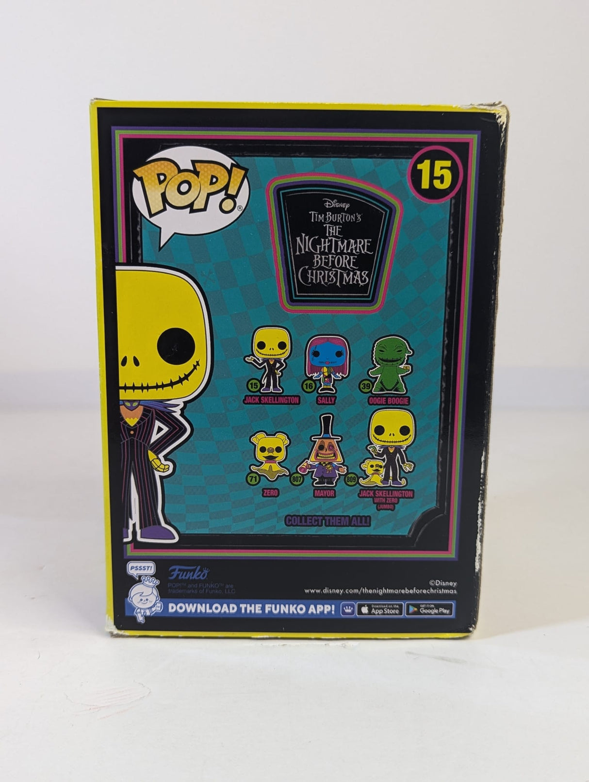 The Nightmare Before Christmas Jack Skellington (Blacklight) Funko Pop! Vinyl Figure #15