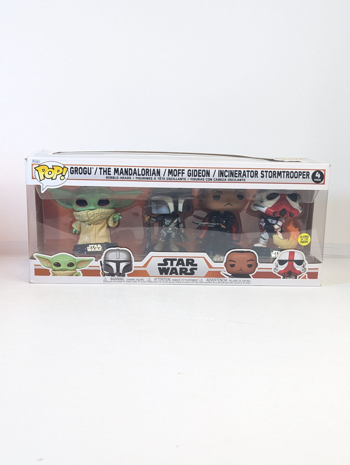Star Wars Grogu, The Mandalorian, Moff Gideon & Incinerator Stormtrooper Funko Pop! Vinyl Figure 4-Pack