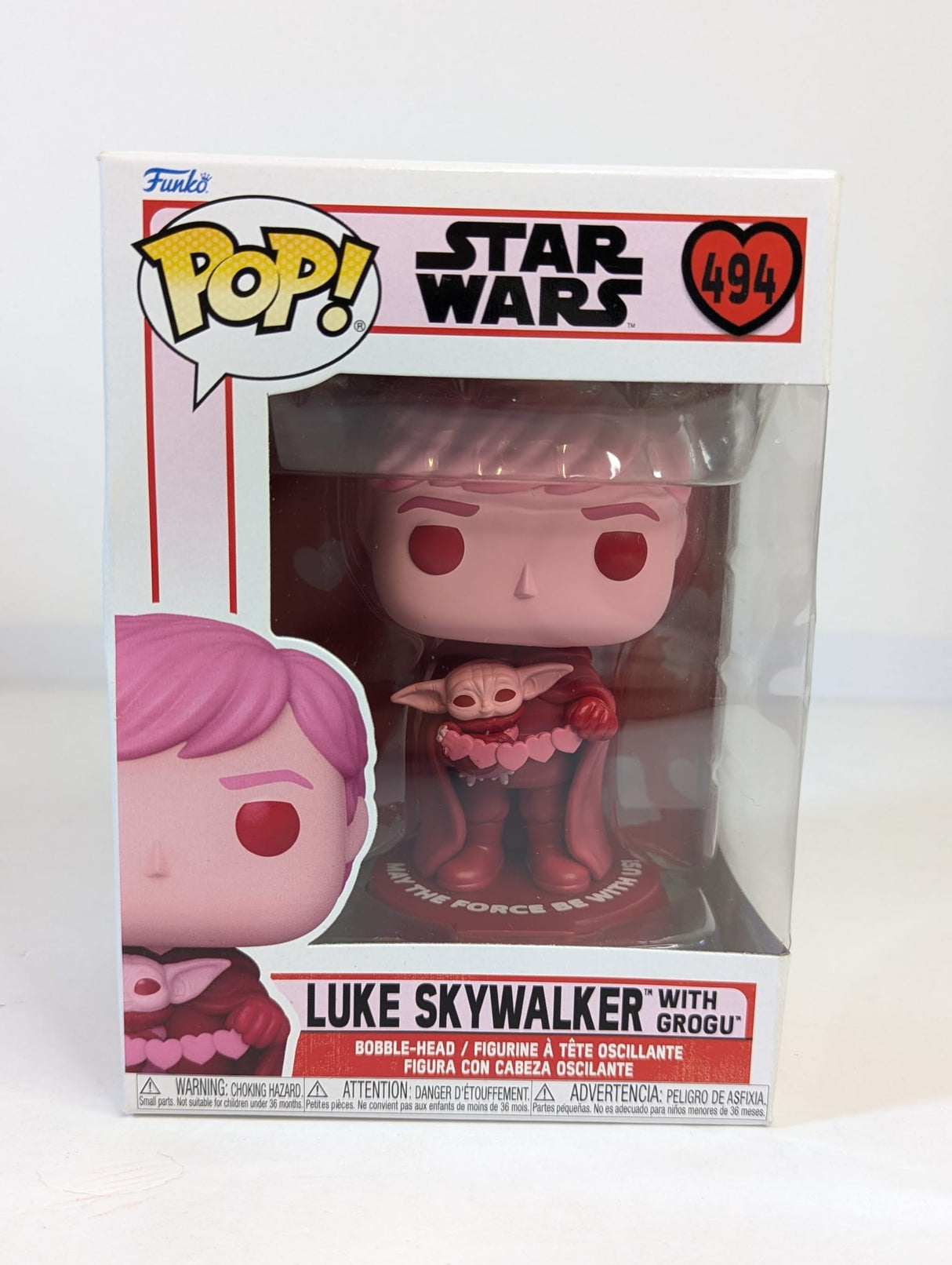 Star Wars Luke Skywalker With Grogu (Valentine's Edition) Funko Pop! Vinyl Figure #494