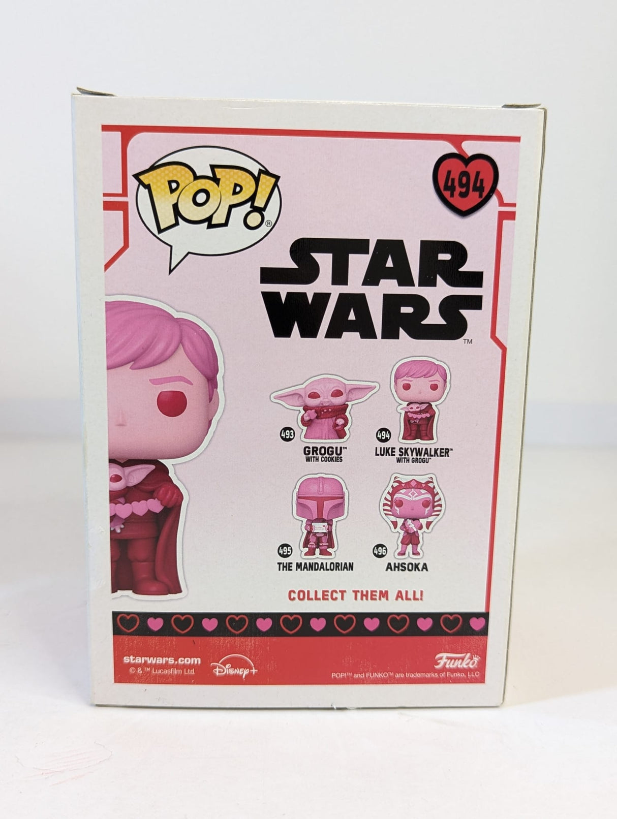 Star Wars Luke Skywalker With Grogu (Valentine's Edition) Funko Pop! Vinyl Figure #494