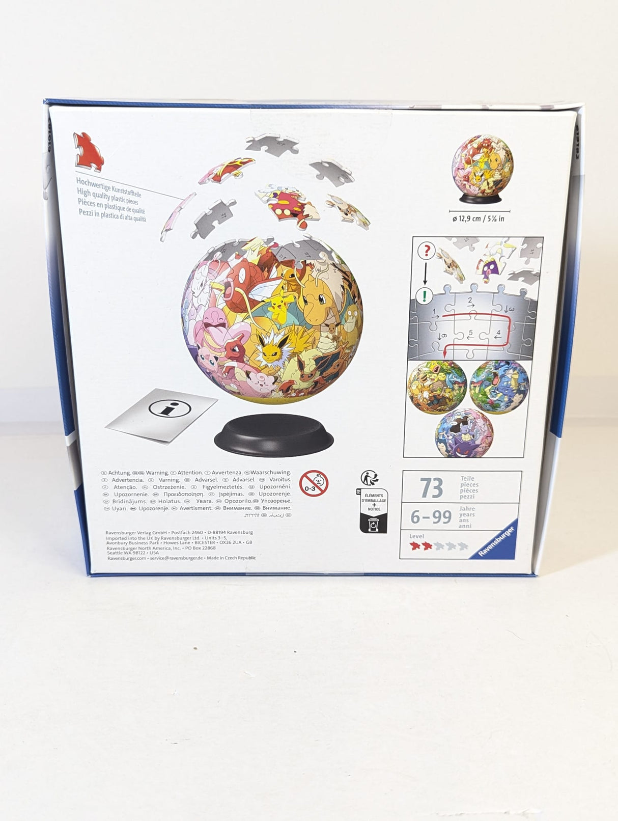 Pokemon Kanto Region 3D Puzzle (73 Pieces)