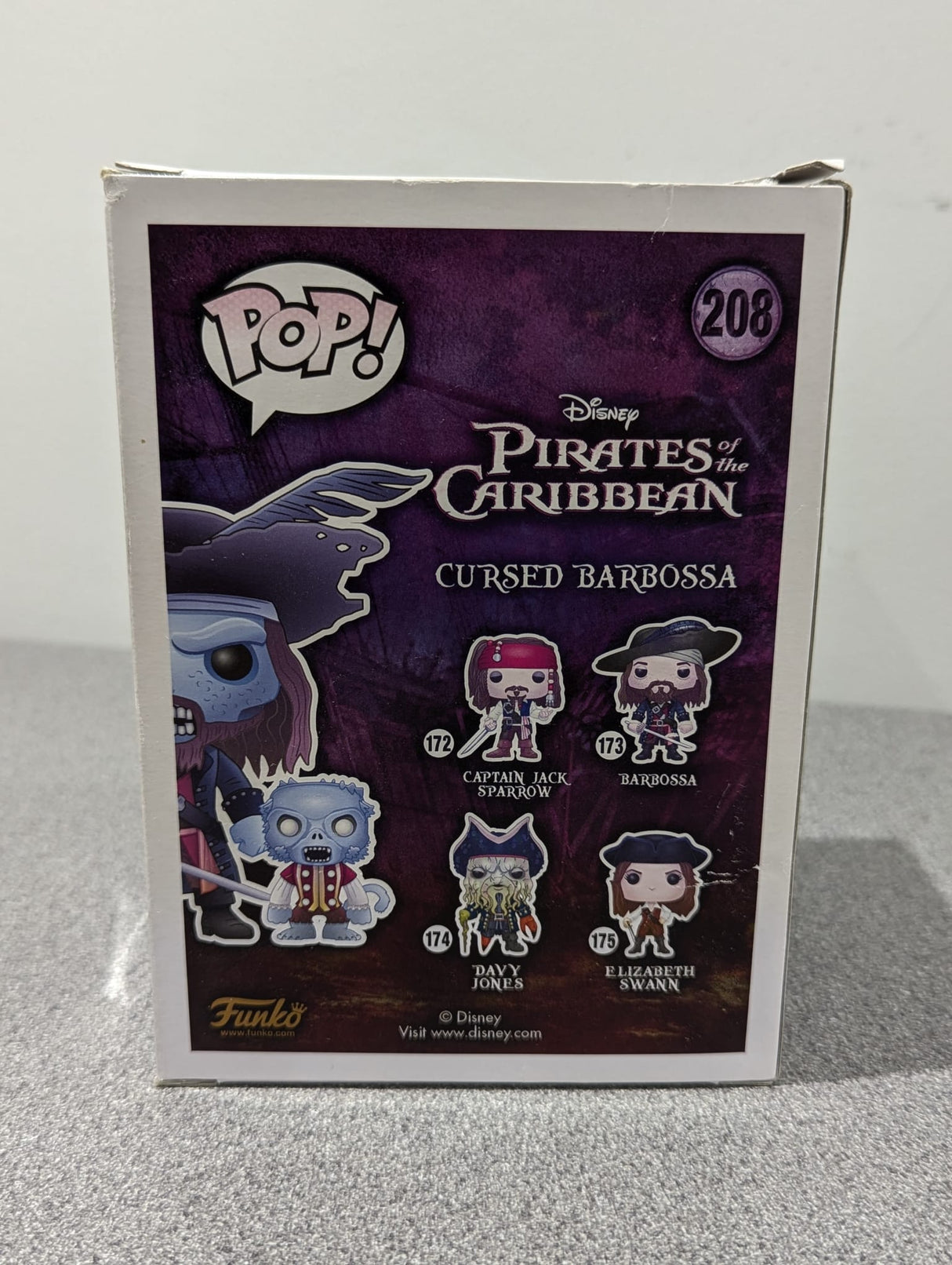 Disney Pirates of the Caribbean Cursed Barbossa Funko Pop! Vinyl Figure #208