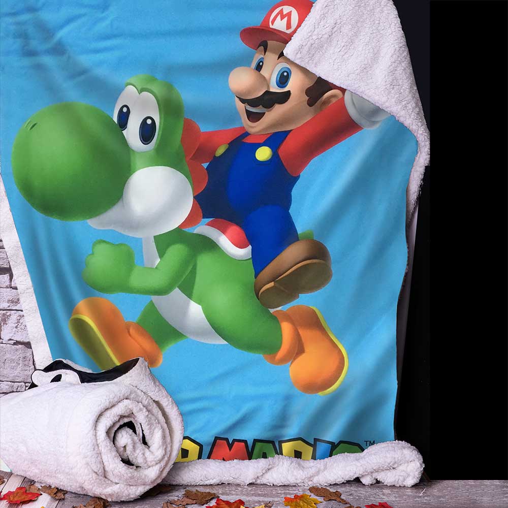 Super Mario Mario and Yoshi Throw 100*150cm